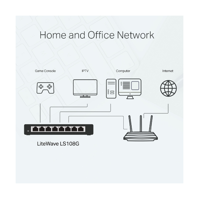 TP-LINK LS108G 8 port Gigabit mrežno stikalo / switch