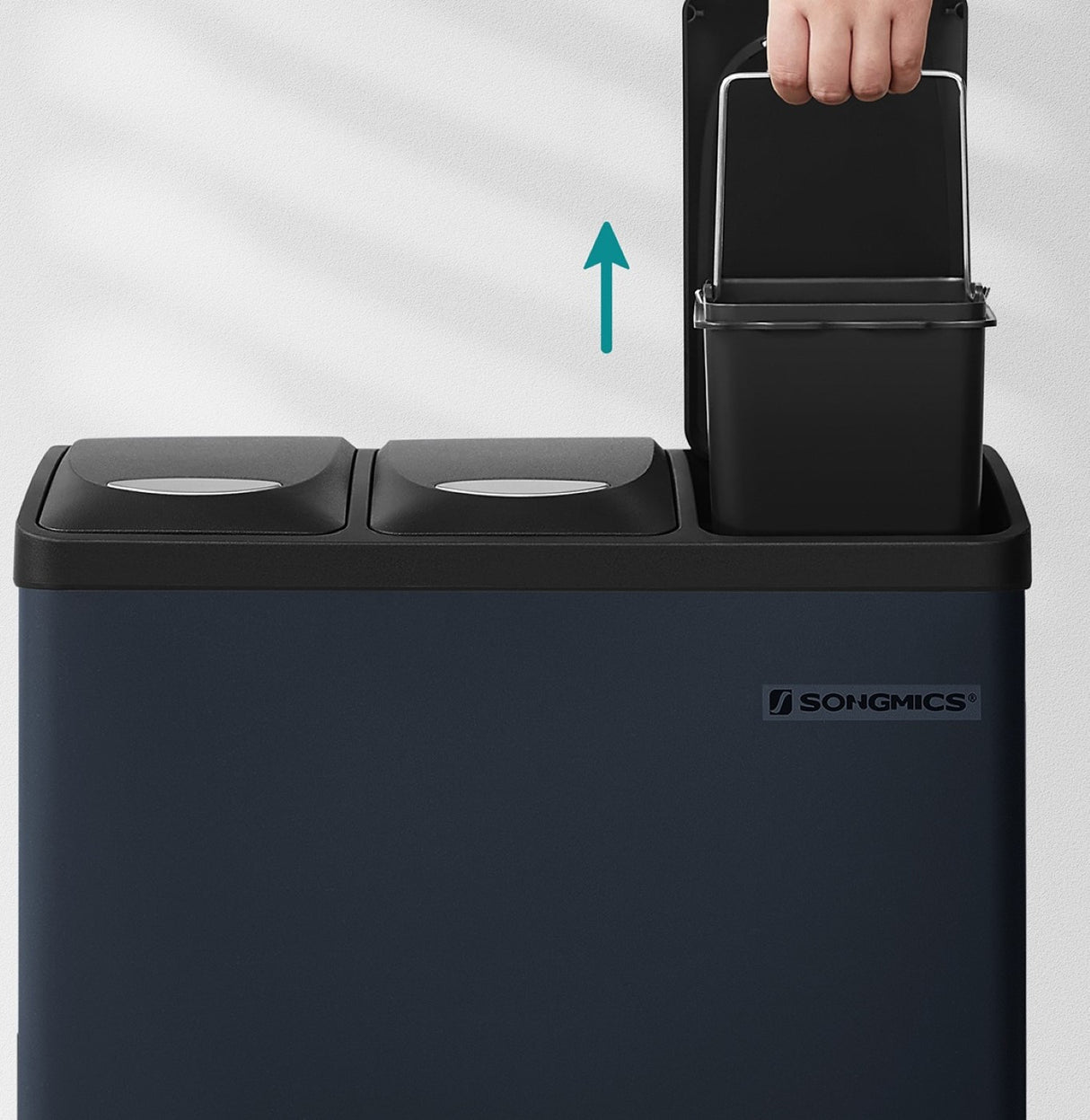 SONGMICS koš za recikliranje, 3-v-1 koš s pedalom