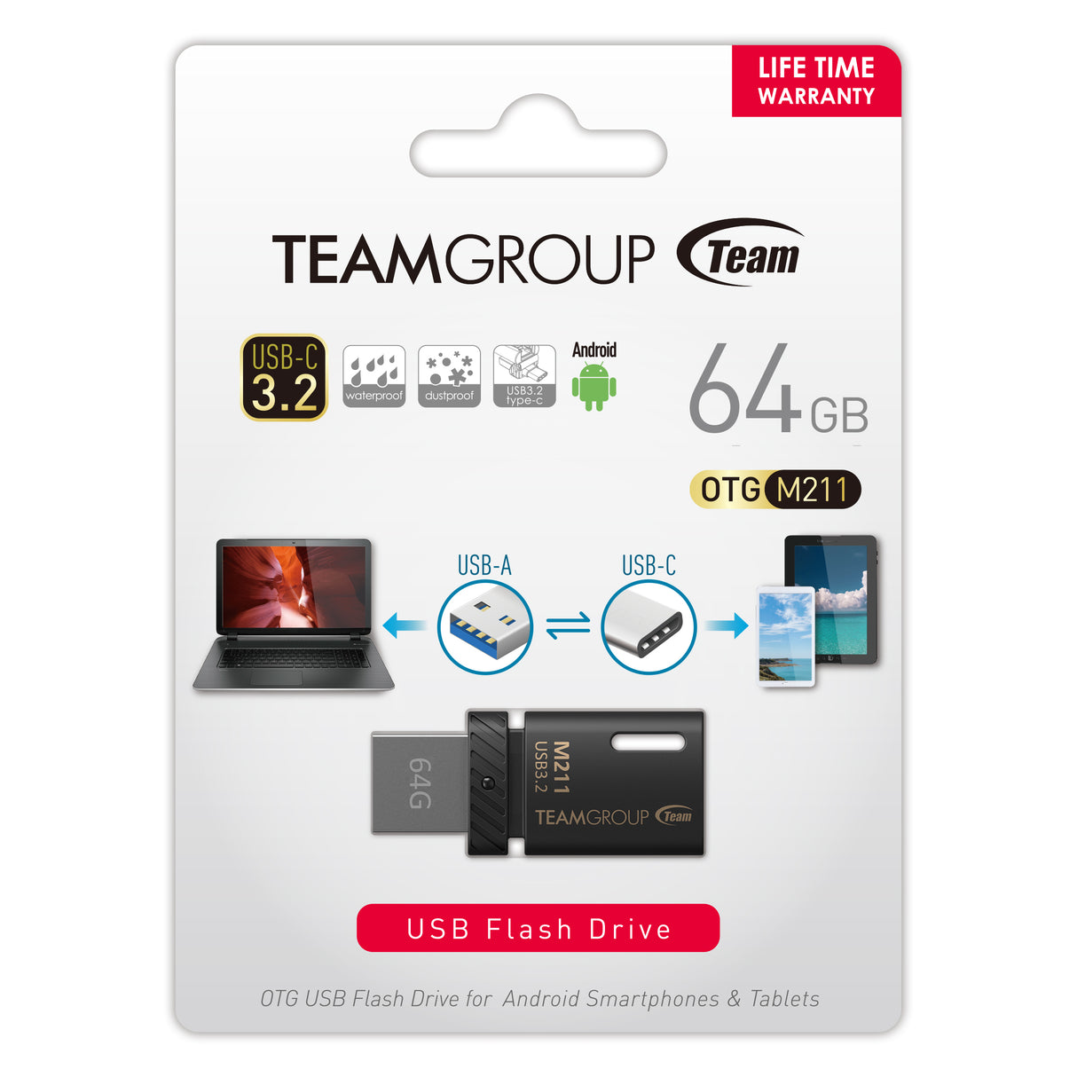 Teamgroup 64GB M211 OTG USB 3.2 spominski ključek