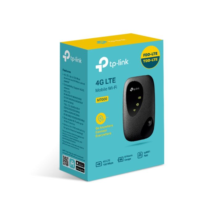 TP-Link 4G LTE Wi-Fi mobilni usmerjevalnik z baterijskim napajanjem M7000
