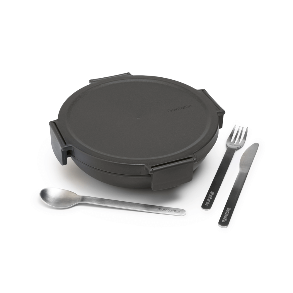 Brabantia posoda za kosilo 1L, temno siva
