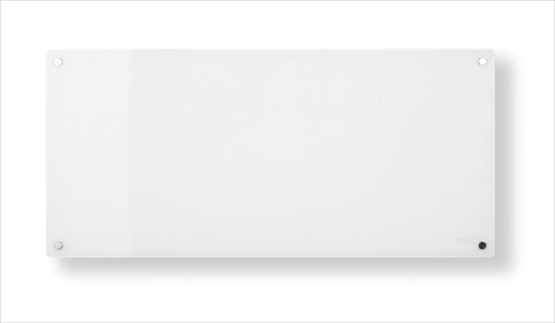 MILL panelni konvekcijski radiator 900W bel steklo MB900DN