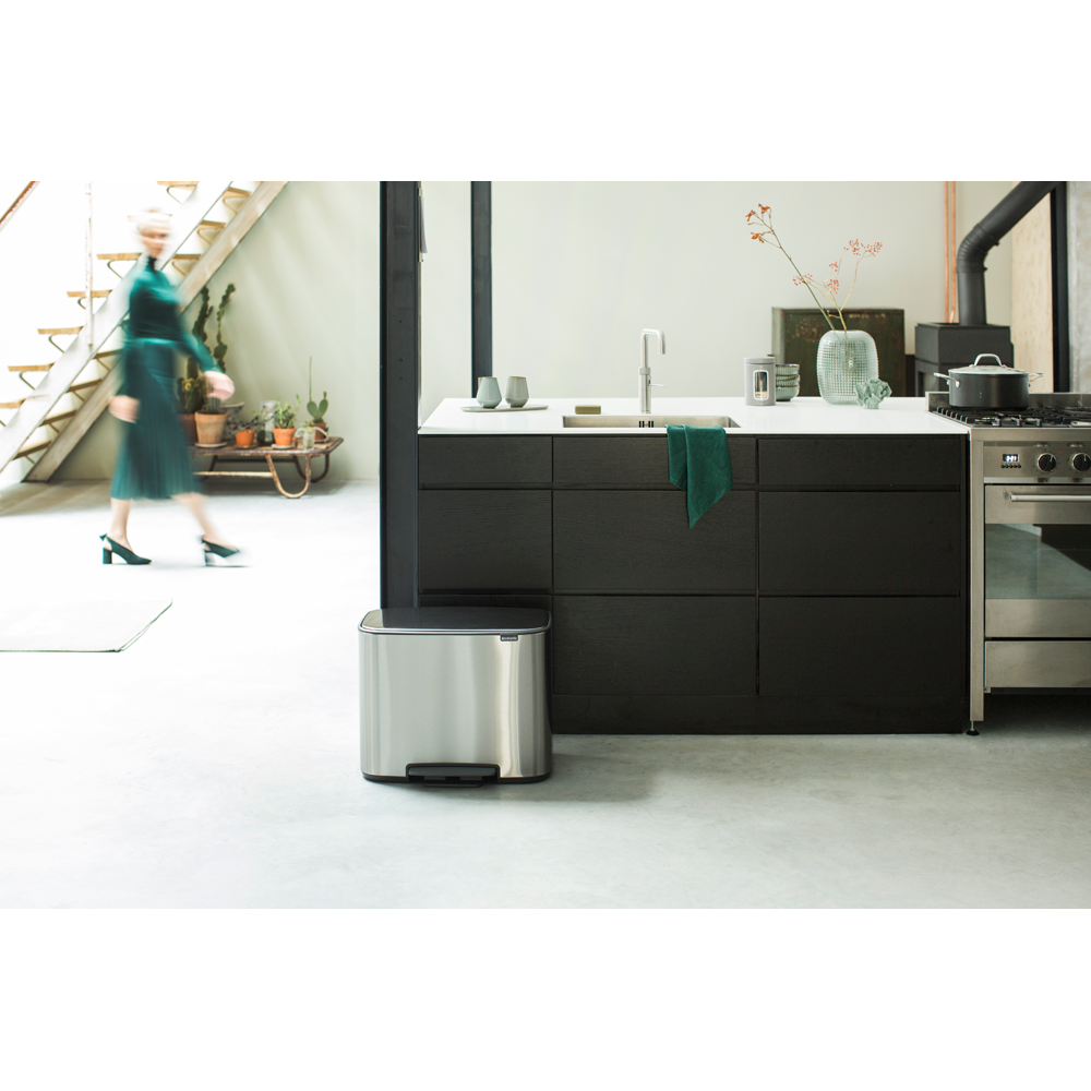 Brabantia koš na pedal 3x11L srebrn 121128