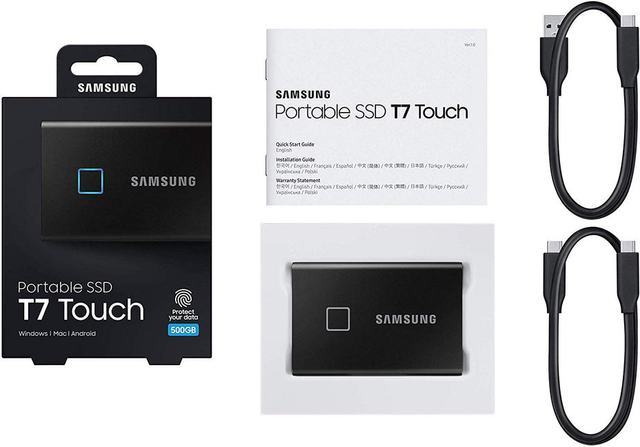 Samsung T7 Zunanji SSD 2TB Type-C USB 3.2 Gen2 V-NAND UASP, Samsung T7, črn