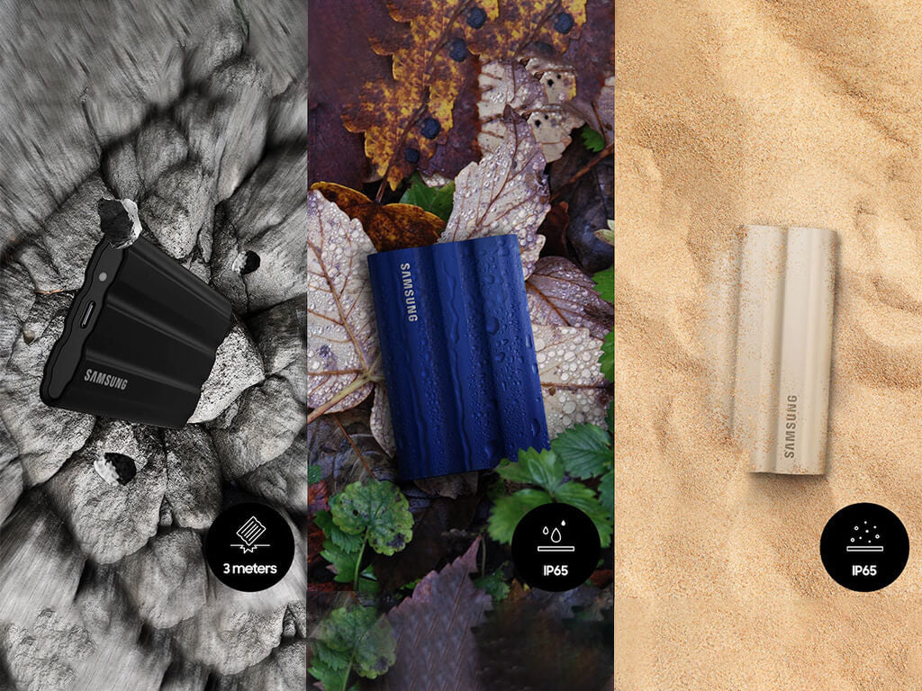 Samsung zunanji SSD 2TB Type-C USB 3.2 Gen2 NVMe, IP65, Samsung T7 Shield, črn