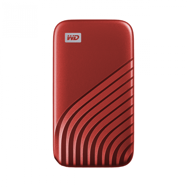WD My Passport SSD 2TB, USB-C 3.2 rdeč