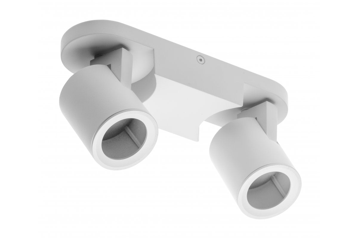 GTV Stropna svetilka BLINK II, maks. 250V, 50/60 Hz, GU10, maks. 20W*2, IP20, dvojna, bela