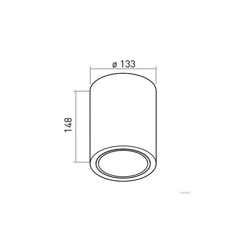 GTV stropna svetilka DRAGO 1xE27 230V IP20, črna