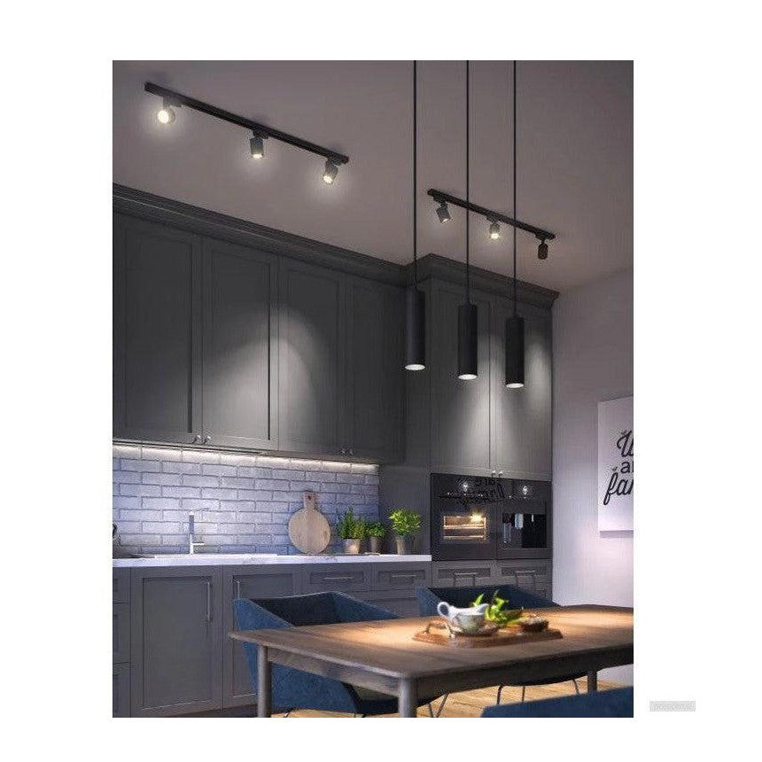 GTV viseča svetilka TRESOS 3xGU10 220V, črna