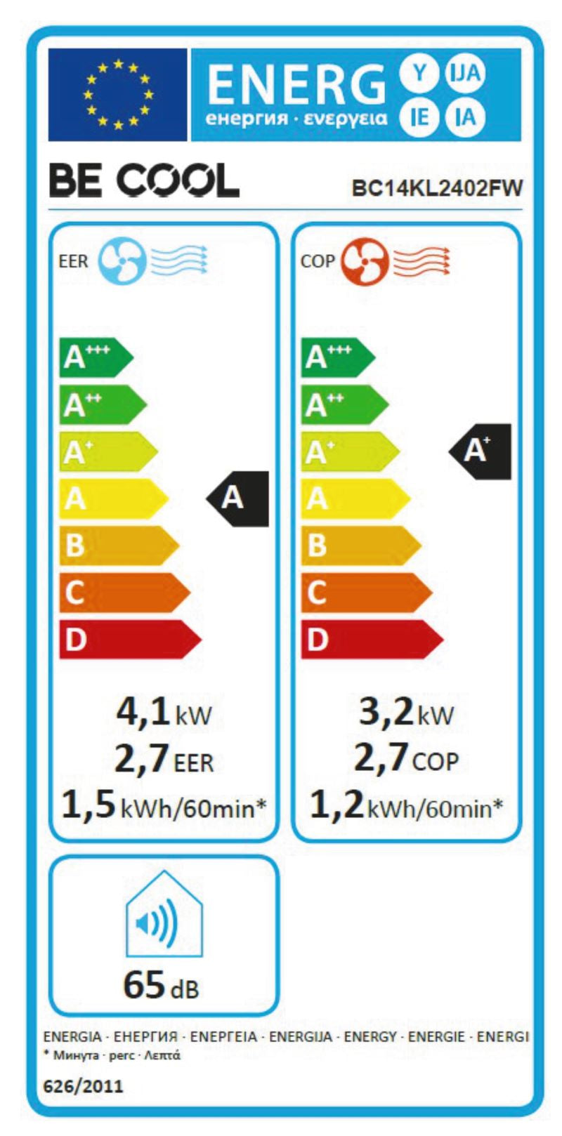 Be Cool Prenosna klimatska naprava 14.000 BTU z WiFi in funkcijo ogrevanja