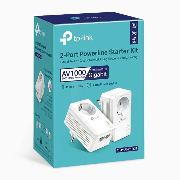 TP-LINK TL-PA7027P KIT AV1000 2xGigabit powerline adapter