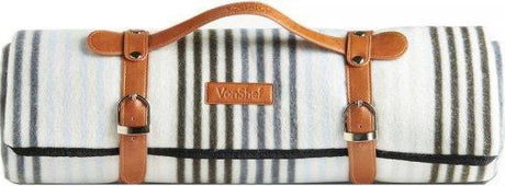 VonShef odeja za piknik 147 x 180cm, črtasta