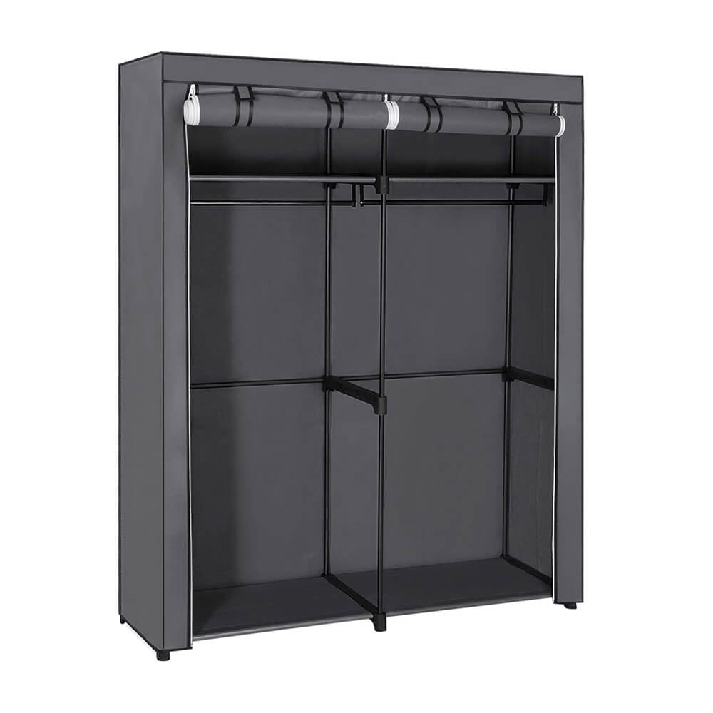 SONGMICS platnena garderobna omara, siva, RYG02GY