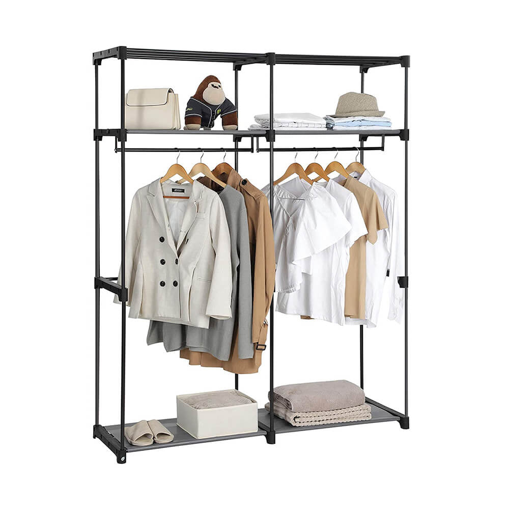 SONGMICS platnena garderobna omara, siva, RYG02GY