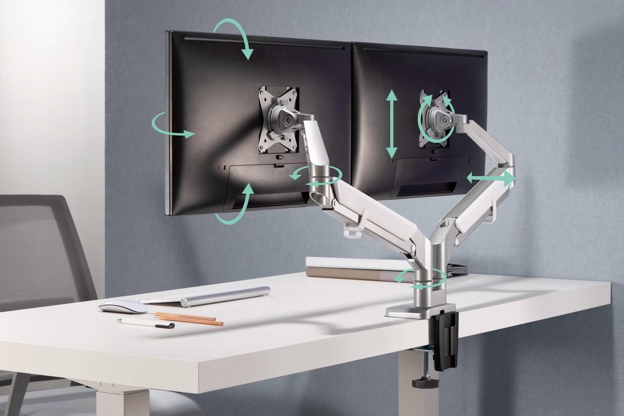 Icybox IB-MS514-TSS dvojni mizni nosilec za monitorja do 32"