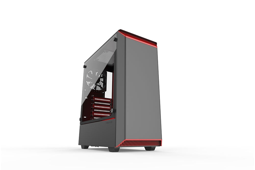 PHANTEKS ECLIPSE P300 TEMPERED GLASS USB3 ATX črno/rdeče ohišje