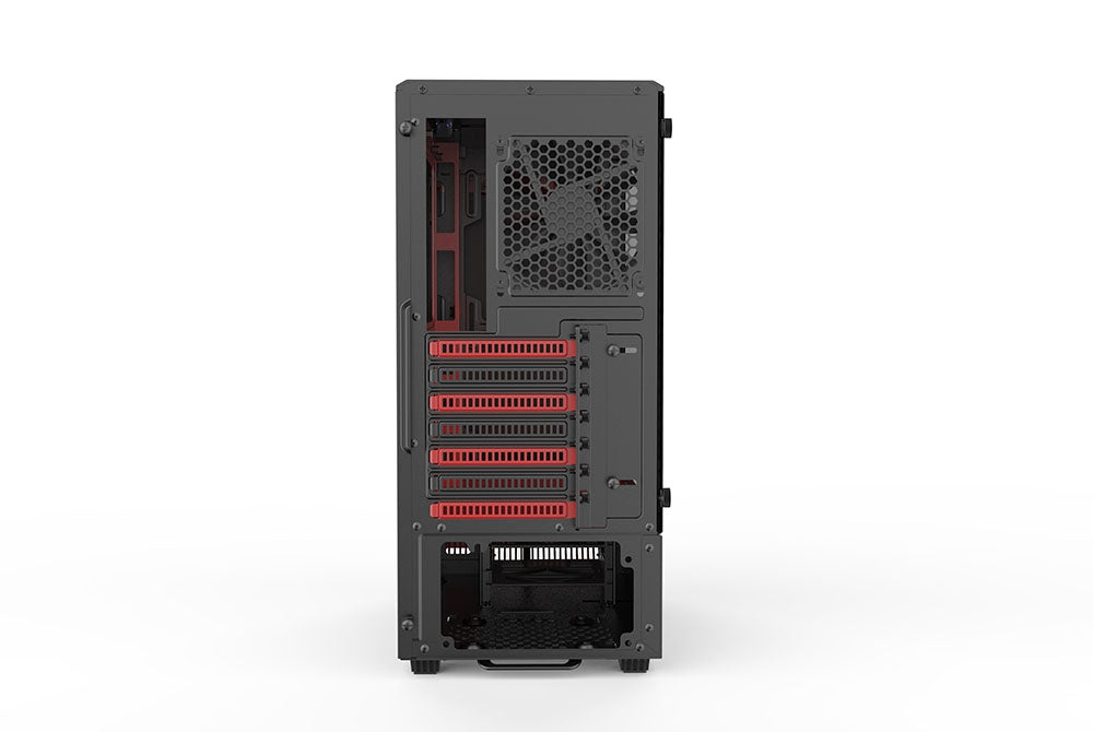 PHANTEKS ECLIPSE P300 TEMPERED GLASS USB3 ATX črno/rdeče ohišje