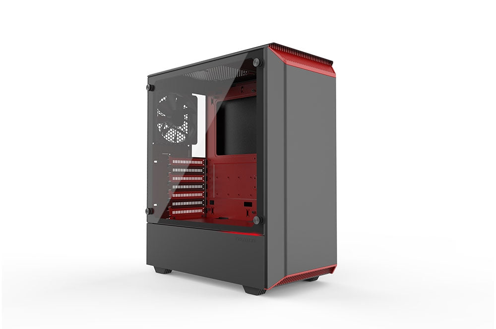 PHANTEKS ECLIPSE P300 TEMPERED GLASS USB3 ATX črno/rdeče ohišje