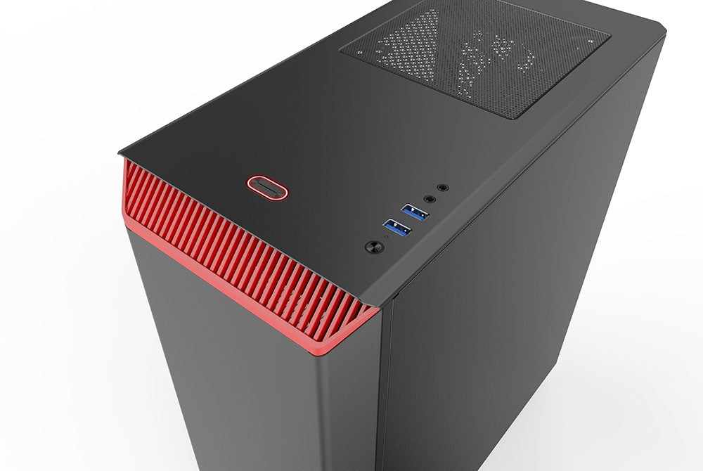 PHANTEKS ECLIPSE P300 TEMPERED GLASS USB3 ATX črno/rdeče ohišje