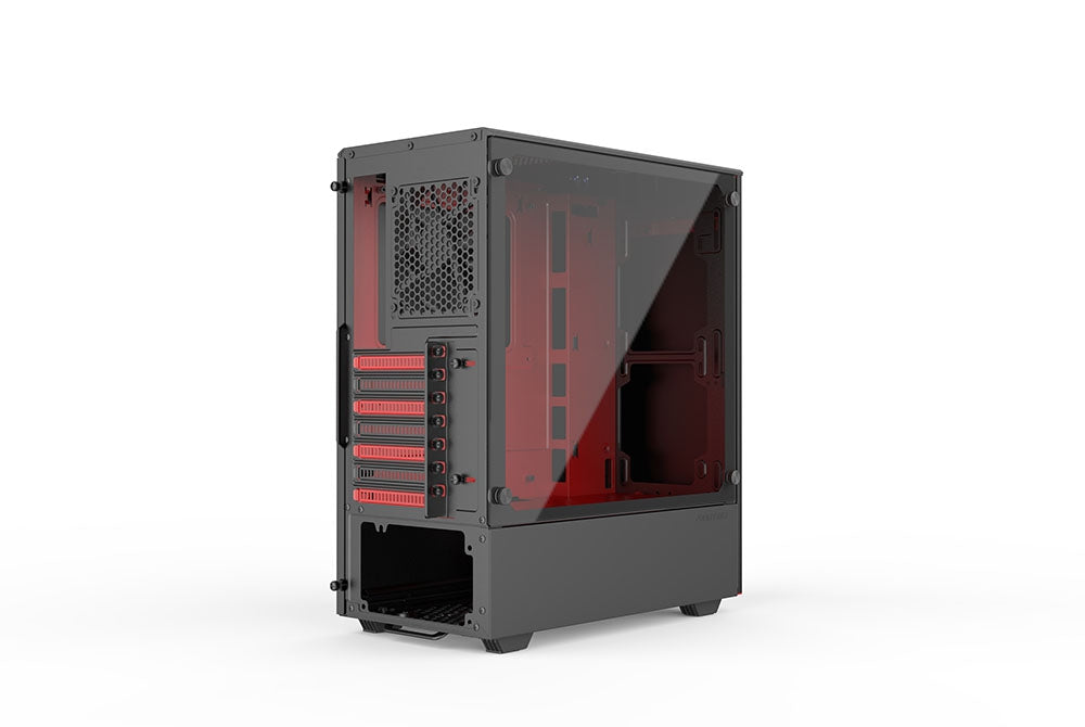 PHANTEKS ECLIPSE P300 TEMPERED GLASS USB3 ATX črno/rdeče ohišje
