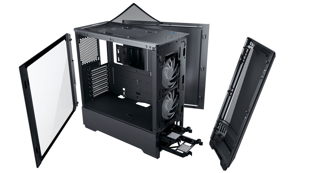 PHANTEKS ECLIPSE P360A TEMPERED GLASS D-RGB LED ATX črno ohišje