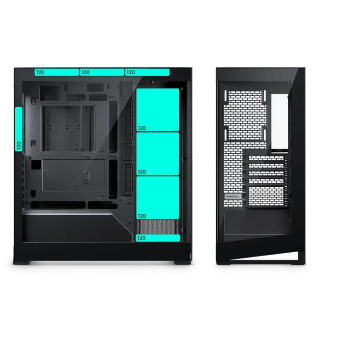 PHANTEKS NV5 MKII TEMPERED GLASS D-RGB E-ATX črno ohišje