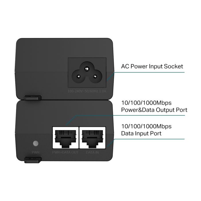 TP-LINK Omada POE160S Gigabit PoE+ Injector