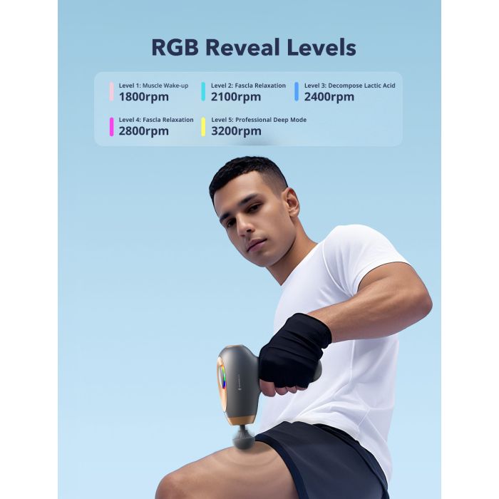 TAOTRONICS Masažna mini pištola siva