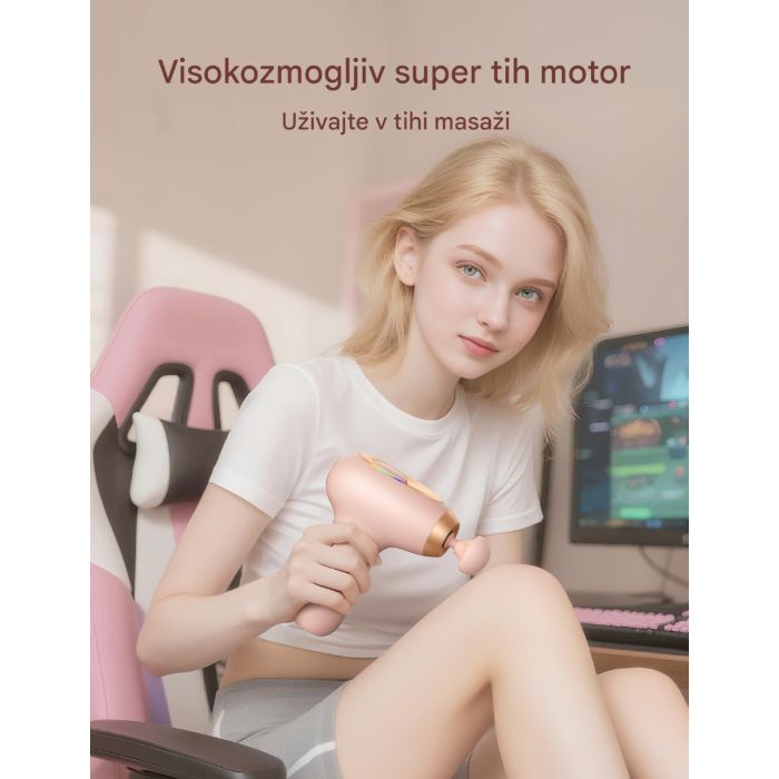 TAOTRONICS Masažna mini pištola roza