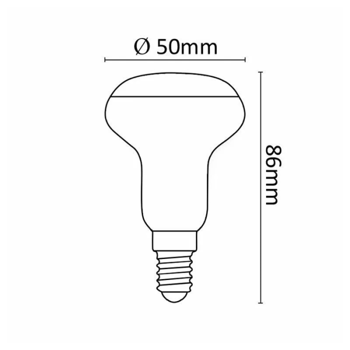 ASALITE LED sijalka E14 R50 5W 3000K 400lm