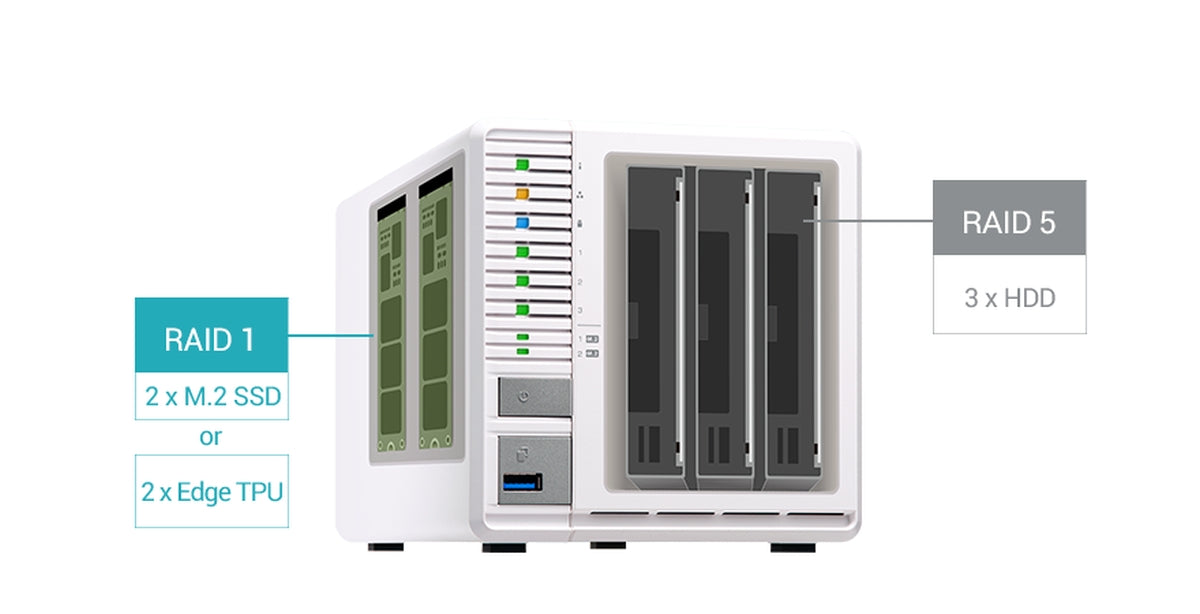 QNAP NAS strežnik za 3 diske, 8GB ram, 2,5Gb mreža