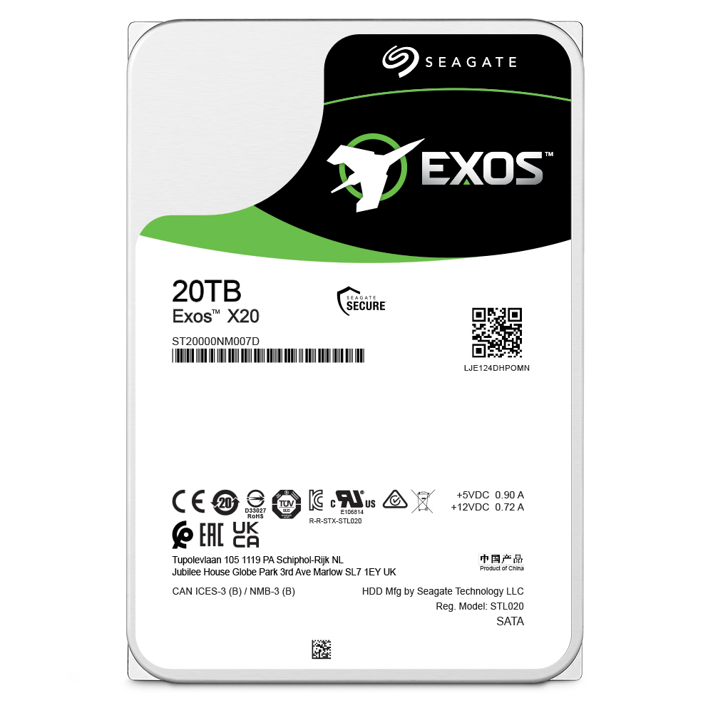SEAGATE 20TB Exos X18 256MB cache, 7200 obratov