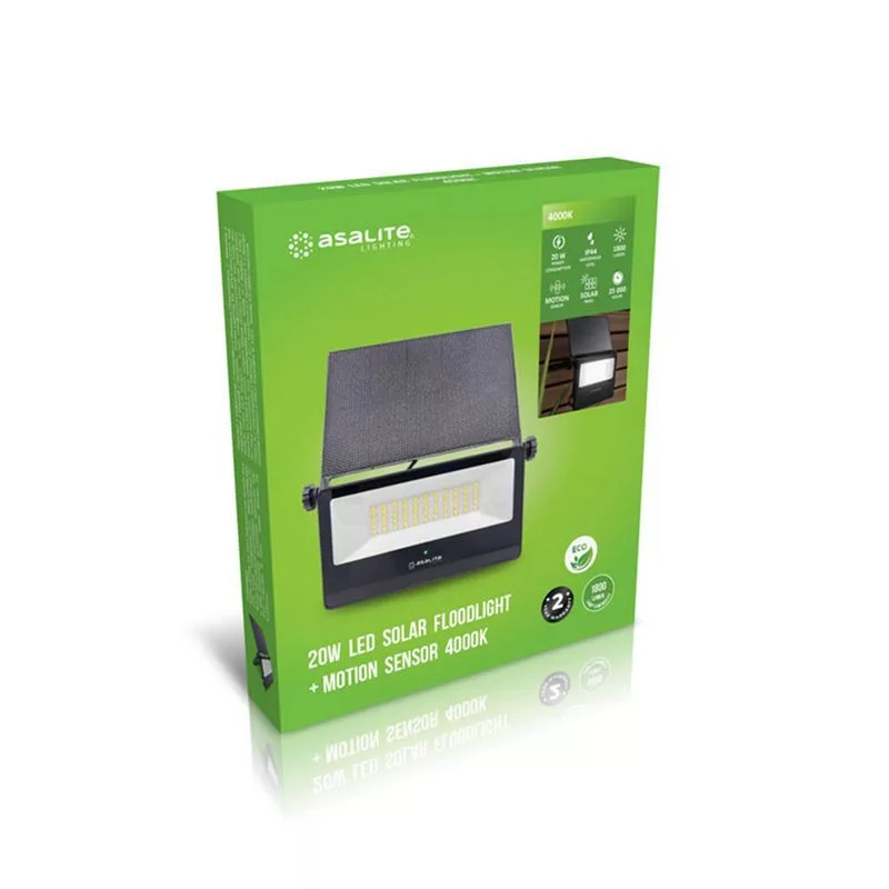 ASALITE LED solarni reflektor 20W 4000K, 1800Lm