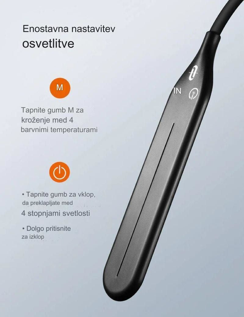 TaoTronics LED kovinska talna svetilka 72, visoka 176cm - DL072 črna