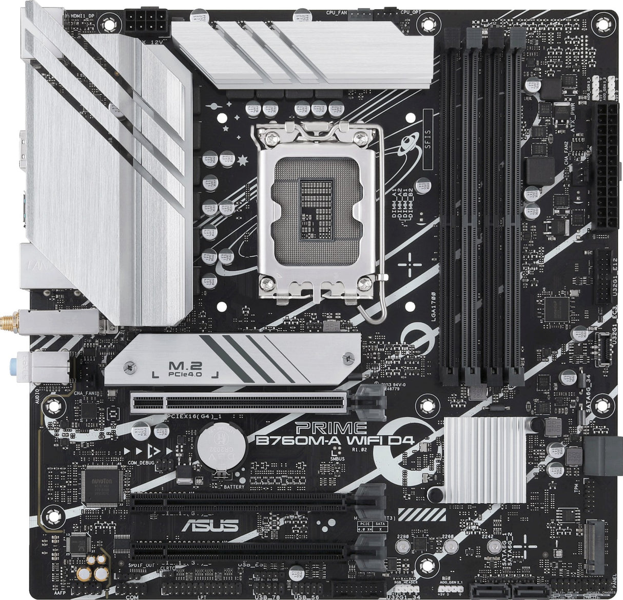 ASUS PRIME B760M-A WIFI D4, DDR4, SATA3, USB3.2Gen2, DP, Wi-Fi 6, LGA1700 mATX