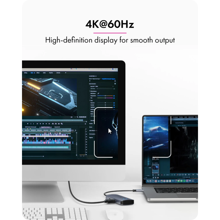 IcyBox IB-DK4081-SO Travel Docking USB-C priklopna postaja