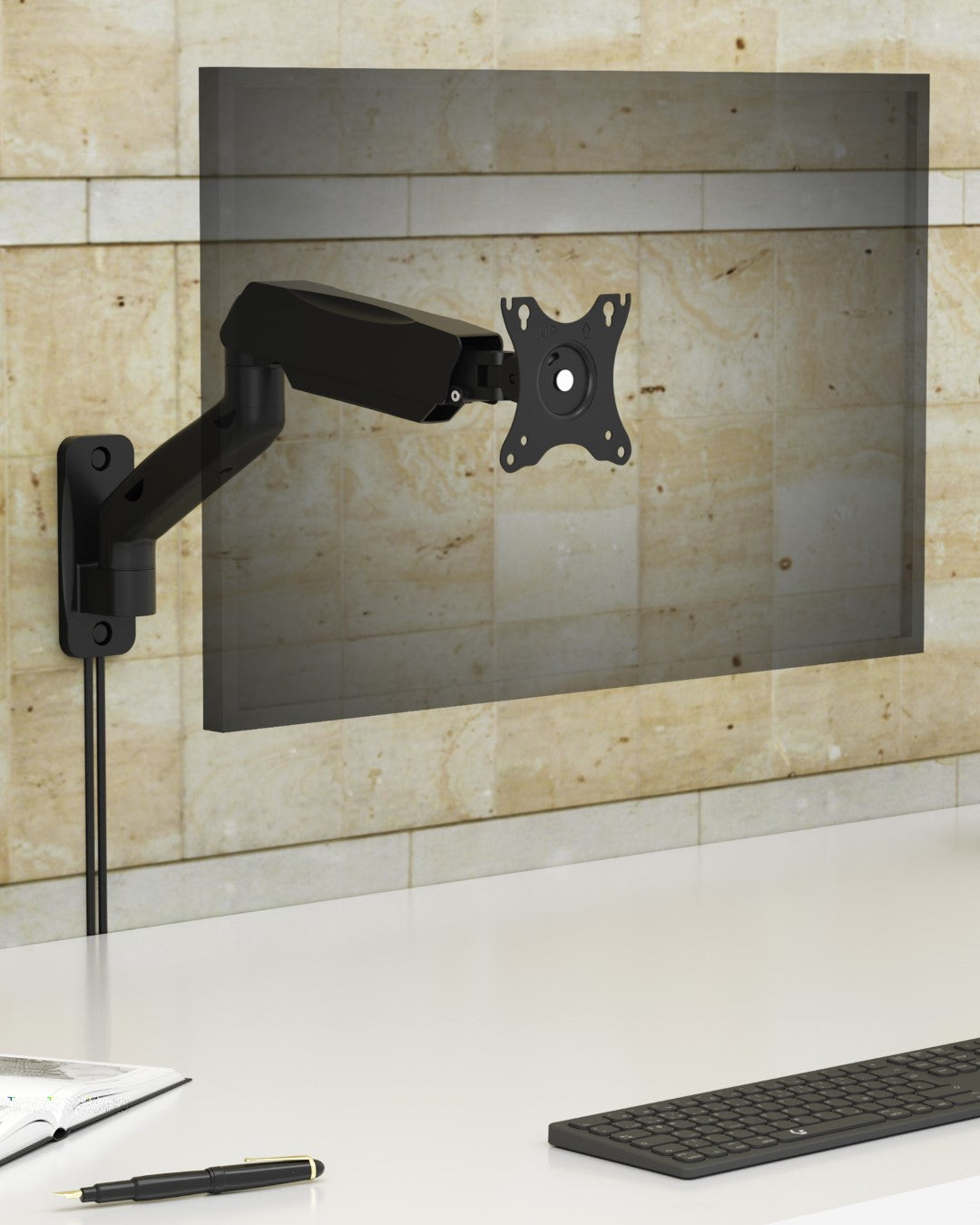Icybox IB-MS103-W stenski nosilec za monitor do teže 9kg