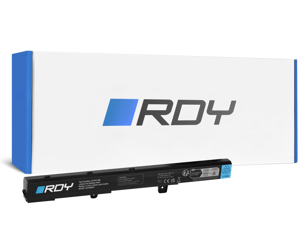 RDY Baterija A41N1308 A31N1319 za Asus R508 R509 R512 R512C X551 X551C X551CA X551M X551MA X551MAV