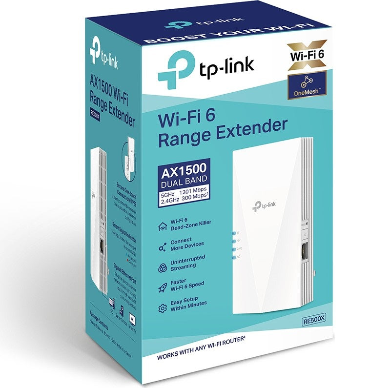 TP-LINK RE500X AX1500 WiFi 6 Range Extender