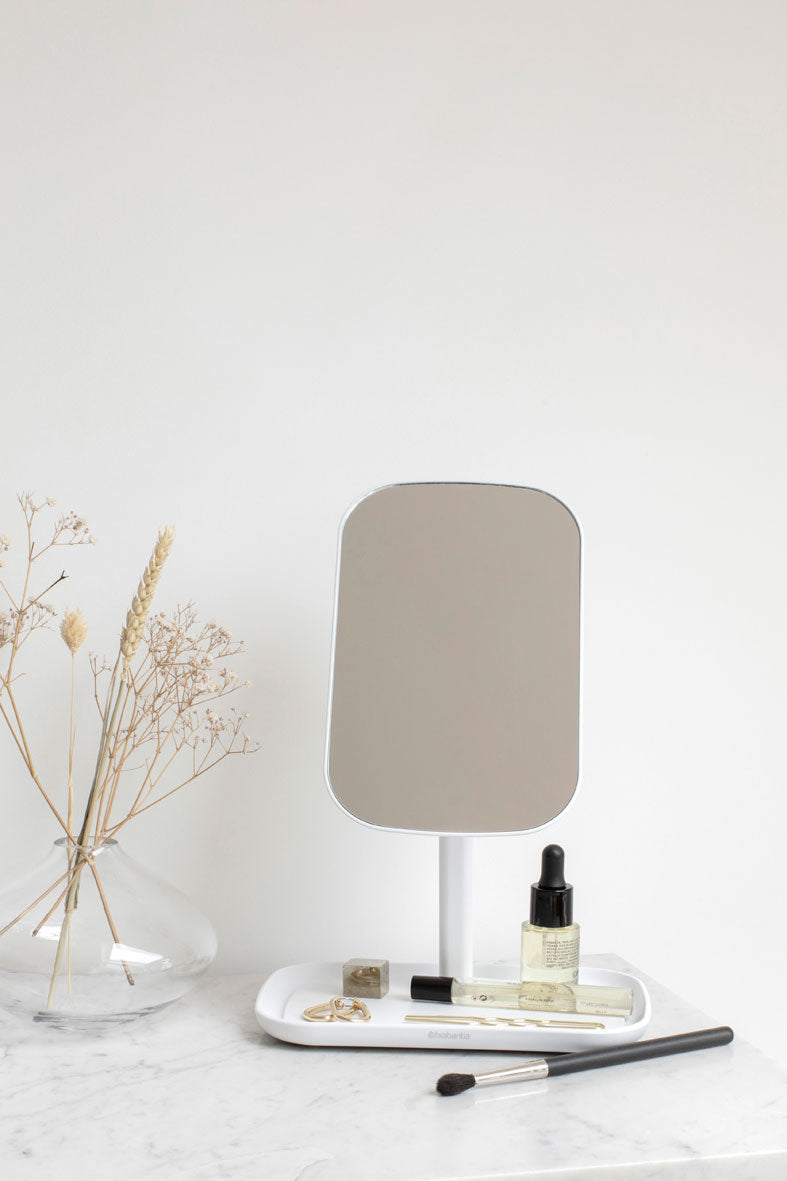 Brabantia ReNew ogledalo s posodico za odlaganje temno bela