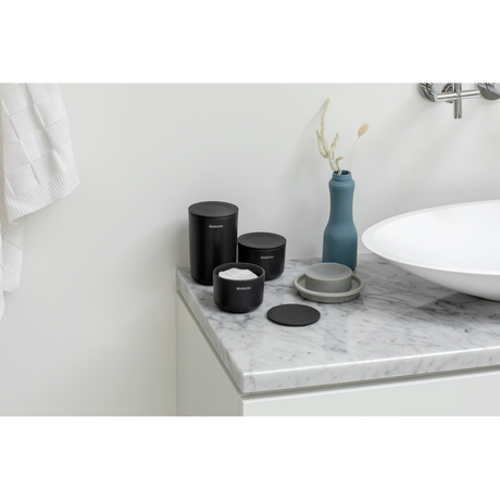 Brabantia set 3 lončkov za kopalnico siv