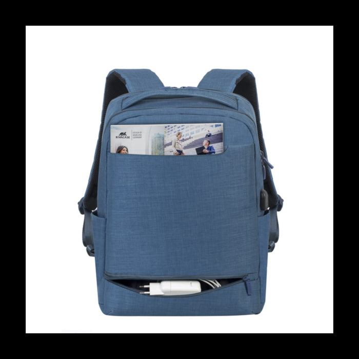 RivaCase turkizno-moder veliki nahrbtnik za prenosni računalnik 17.3 8365