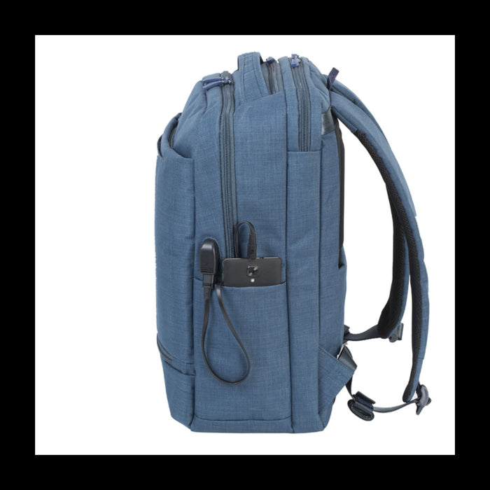 RivaCase turkizno-moder veliki nahrbtnik za prenosni računalnik 17.3 8365