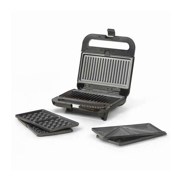 Ufesa Robson 3-v-1 opekač s snemljivimi ploščami – za sendviče, gofre in žar, 850 W