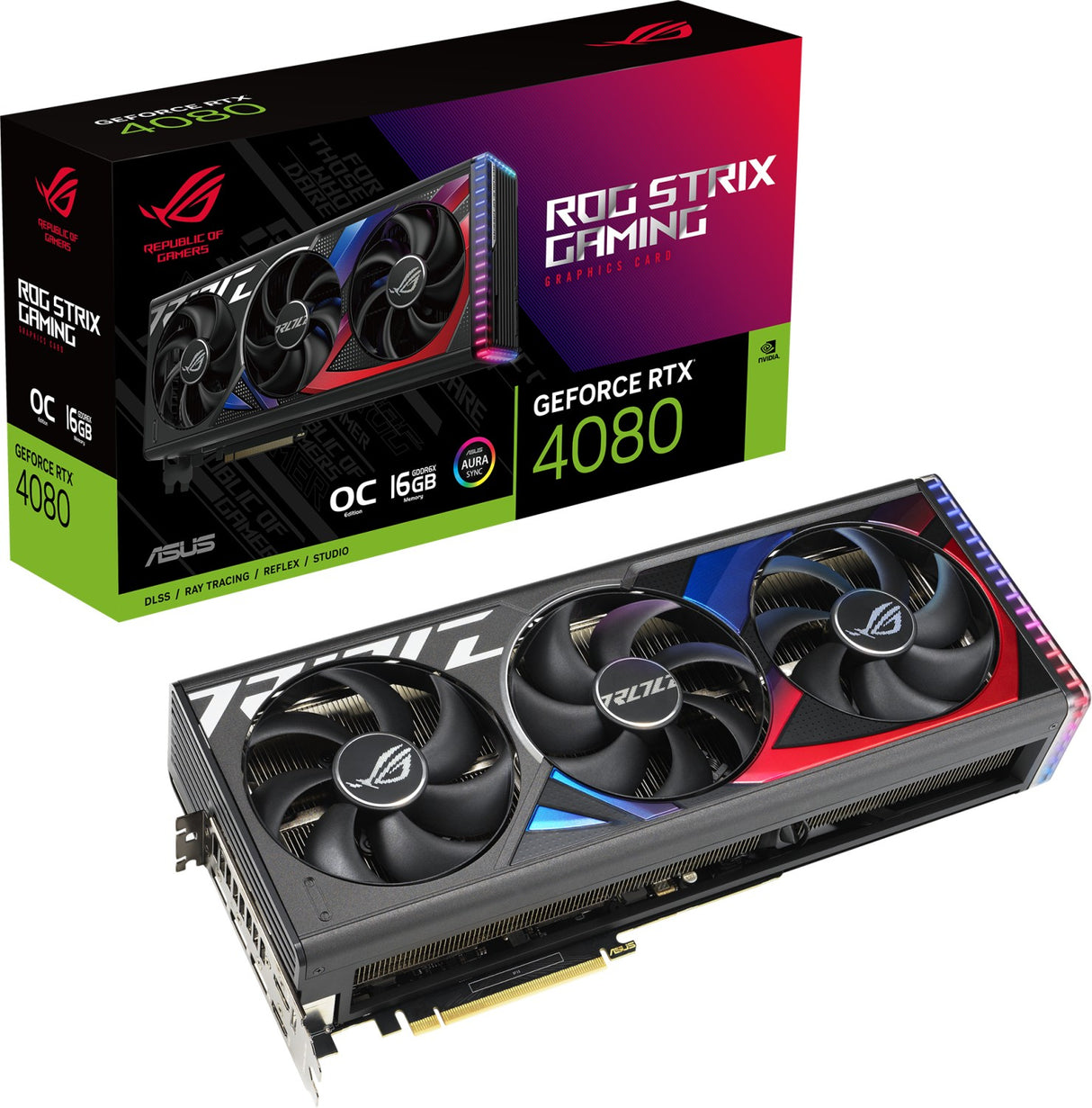 Grafična kartica ASUS ROG STRIX GeForce RTX 4080 GAMING OC, 16GB GDDR6X, PCI-E 4.0