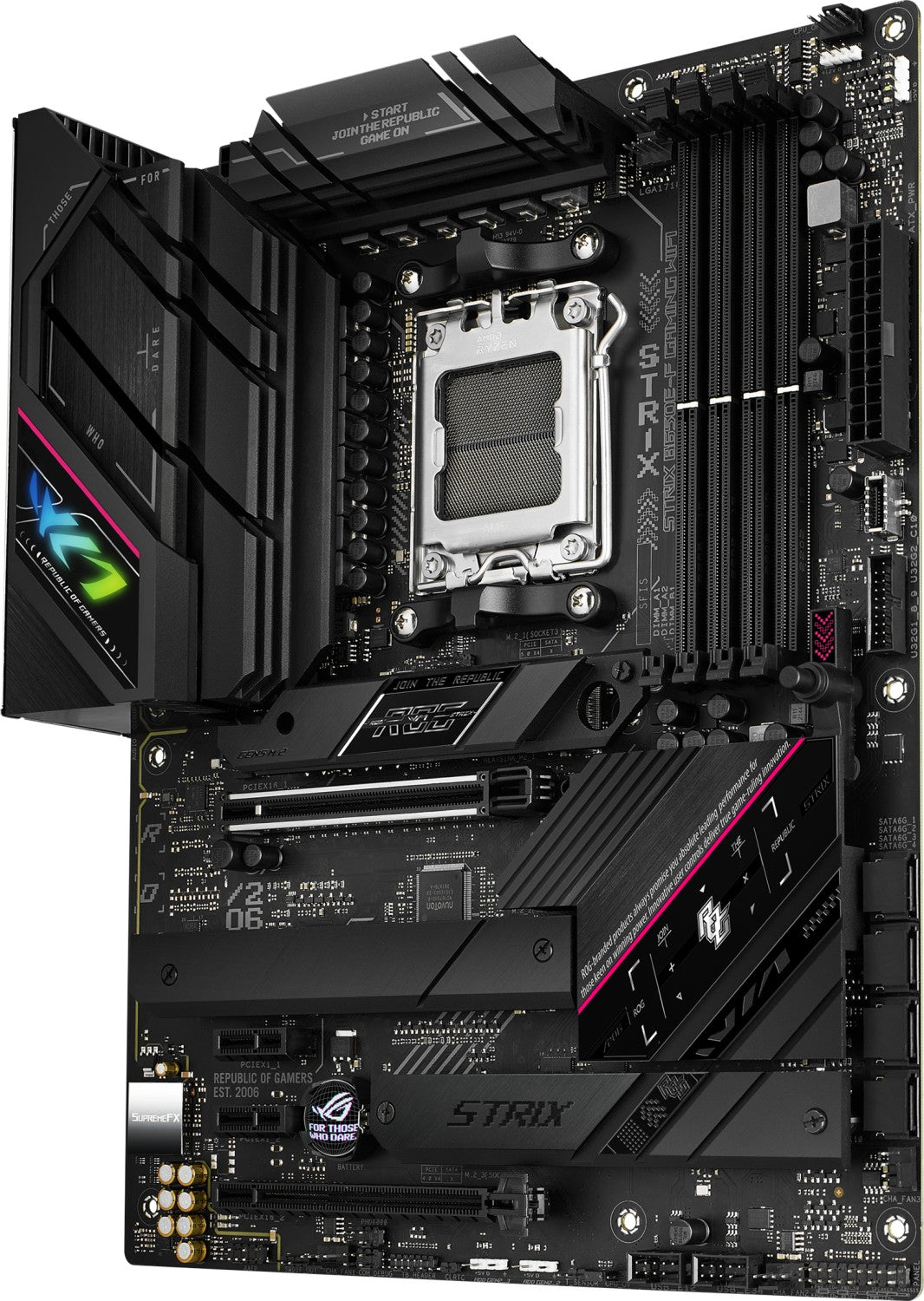 ASUS ROG STRIX B650E-F GAMING WIFI, DDR5, SATA3, USB3.2Gen2x2, DP, 2.5GbE, Wi-Fi 6E, AM5 ATX