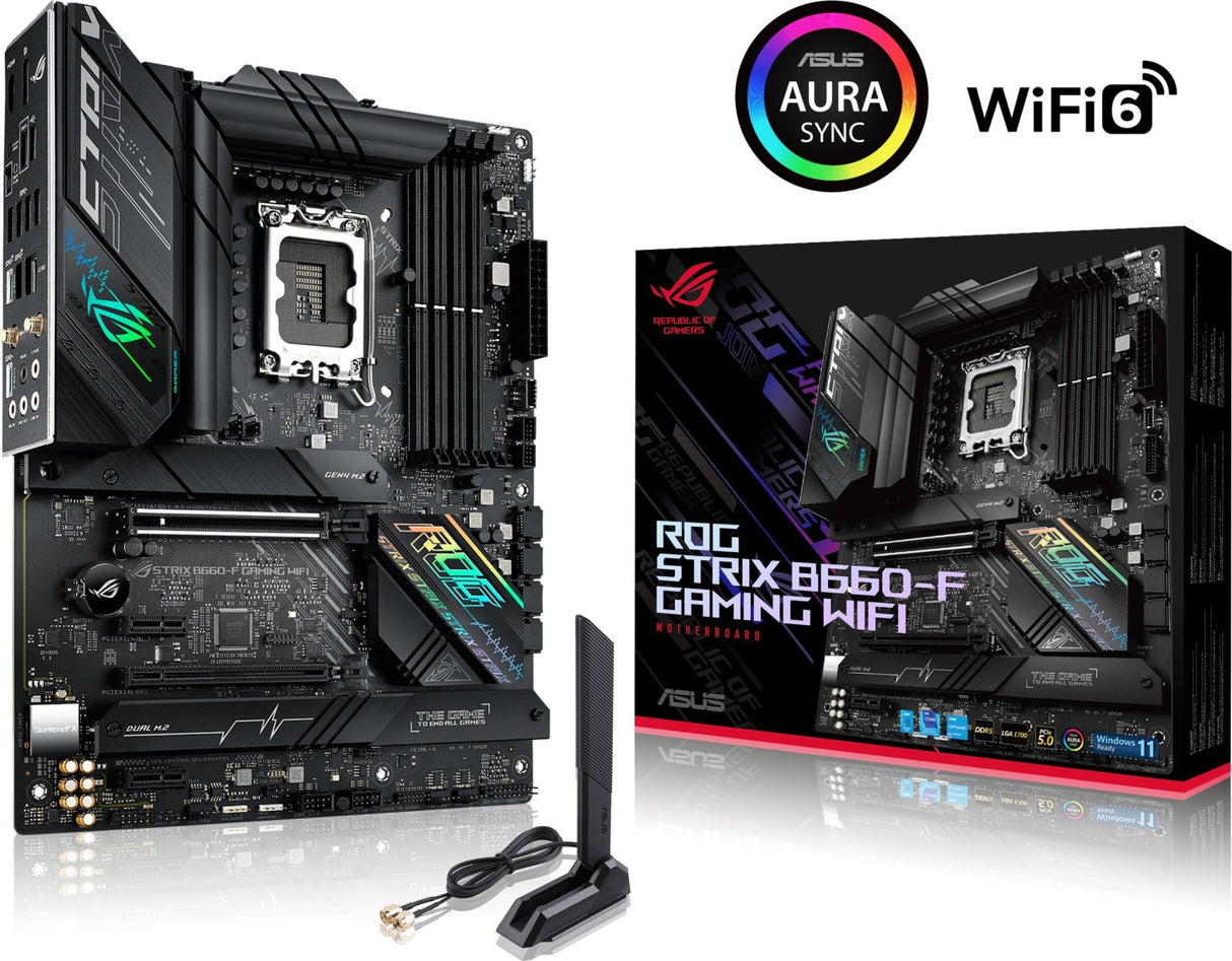 ASUS ROG STRIX B660-F GAMING WIFI, DDR5, SATA3, USB3.2Gen2x2, DP, WiFi 6, LGA1700 ATX