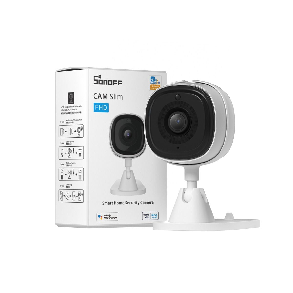 SONOFF notranja videonadzorna kamera S-CAM, 1080P, Wi-Fi