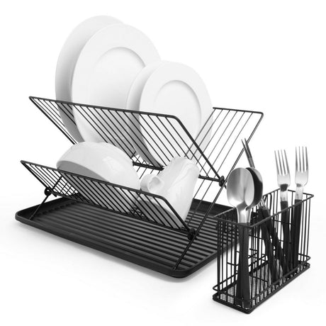 VonShef odcejevalnik za posodo zložljiv črn