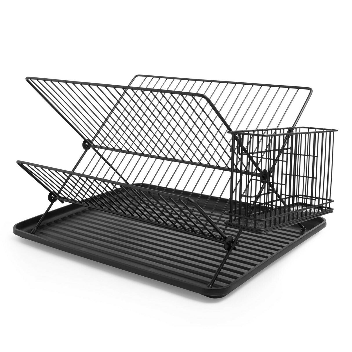 VonShef odcejevalnik za posodo zložljiv črn